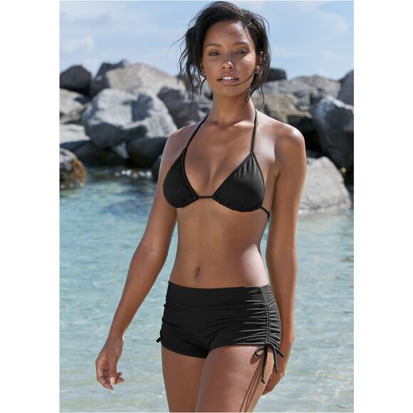 Venus Adjustable Side Swim Short - Black Beauty, Size 16 - Picture 2 of 5